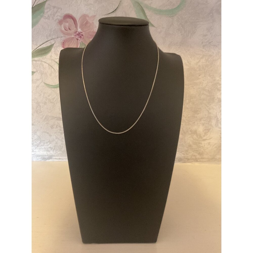 Thin Silver Chain Necklace With Adjustable Clasp For Women & Teens